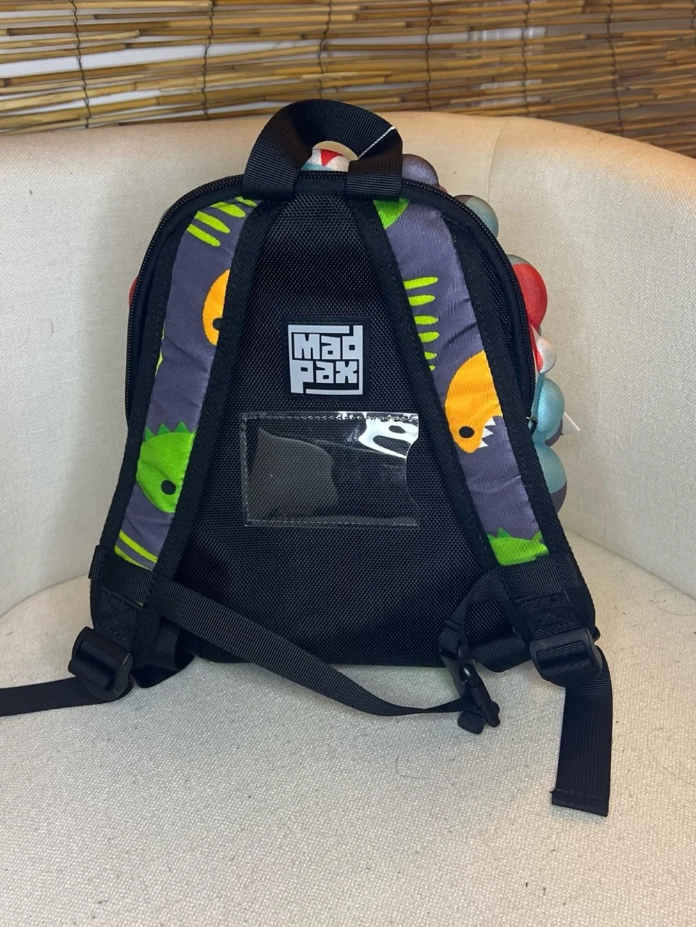Kids Bubble Backpack in Multi-Color Monster Print